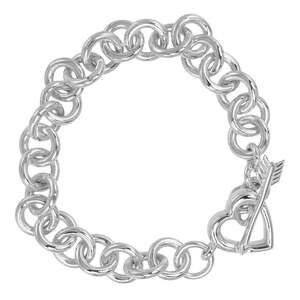TIFFANY Silver Heart Charm Bracelet